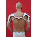Shoulder armor "Gladiator", leather, white....