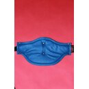 "Comfort" travel sling, leather, black/blue