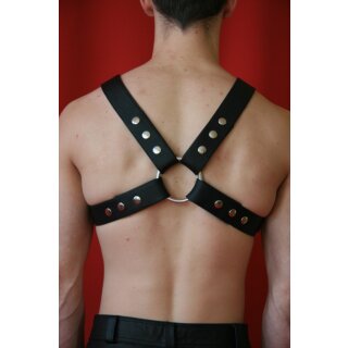 Harness iron cross, leather, black