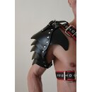 Shoulder armor "Gladiator", leather, black....