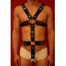 Harness "Master", two in one, leather, black....