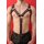 Harness "M-Design", exclusive, leather, black/red. Slingking™