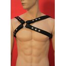 Chest harness Freestyle, leather, black/black....