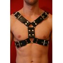 Harness Y-Front, leather, black. Slingking&trade;