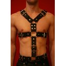 Harness, Y-Front, two in one, leather, black....
