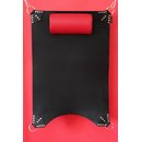 Sling mat, with red neck roll and arch. Leather, black....