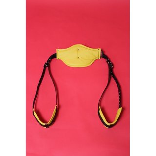 "Comfort" travel sling, leather, black/yellow