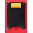 Sling mat, with yellow neck roll and arch. Leather....