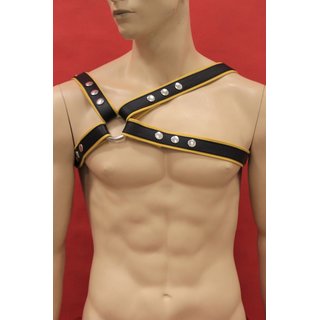 Cest harness Freestyle, leather, black/yellow