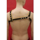 Cest harness "Freestyle", leather, black/yellow. Slingking™