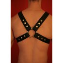 Harness "Y-Front", with penis strap, leather, black. Slingking™