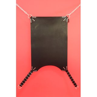 Sling mat, rectangle with arch, leather, black. Slingking™