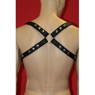 Harness V-Style, Leder, schwarz