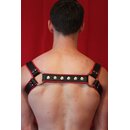 Harness "Holster", leather, black/red....