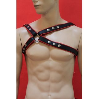 Cest harness Freestyle, leather, black/red. Slingking&trade;