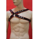 Cest harness Freestyle, leather, black/red. Slingking&trade;