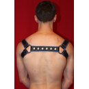 Harness "Holster", leather, black/blue....