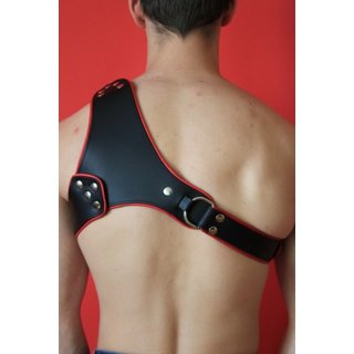 Shoulder Harness, lather, black/red. Slingking&trade;