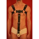 Harness "Bulldog II" with penis strap, leather, black. Slingking™