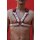Harness "Cross M", leather, white/red S-M