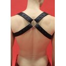 Cross Shoulder harness, leather, black S-M