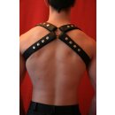 "Cross" Shoulder harness, Exclusive, leather, black L-XL