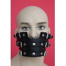 Mouth mask with ball gag, black