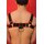 Harness "Bulldog II" with penis strap, leather, black/red L-XL