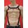 Bulldog chest harness, "Suspender", leather, black/red S-M