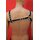 Chest harness "Freestyle", leather, black/white. Slingking™