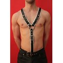Harness Y-Design, exclusive, leather, black/white....
