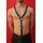 Harness "Y-Design", exclusive, leather, black/white. Slingking™