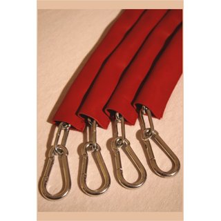 Chain covers, leather, red. Slingking™