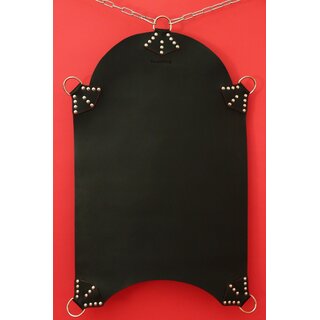 Sling mat, 5-point with arch, leather, black. Slingking&trade;