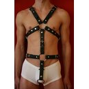 Harness Exclusive, two in one, leather, black