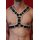 Harness "Y-Front", leather, black/white. Slingking™