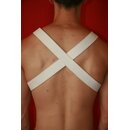 Cross harness, "Powercross", exclusive, leather, white. Slingking™