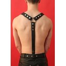 Harness "Y-Design", exclusive, leather, black. Slingking™