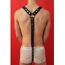 Harness "Y-Design", exclusive, leather, black. Slingking™