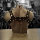 Chest harness "Bulldog", leather, black. Slingking™