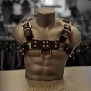 Chest harness "Bulldog", leather S-M