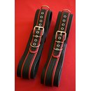 Thigh restraints, leather, black/red. Slingking&trade;