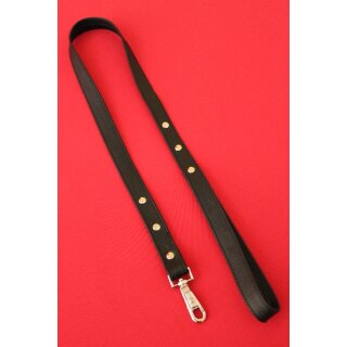 Lead with decorative rivets, leather, black. Slingking™