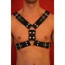Harness Y-front, leather, black. Slingking&trade;