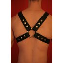 Harness "Y-front", leather, black....