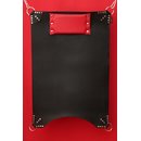 Sling mat, with red cushion and arch. Leather, black....