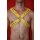 Cross harness, "Powercross", exclusive, leather, yellow. Slingking™