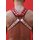 Harness "Cross M", leather, white/red. Slingking™